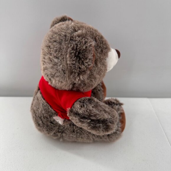 Alexon Glenkys Brown Bear Stuffed Toy With Red Camp Is-Sho-Da Shirt 9 inch - Picture 11 of 15